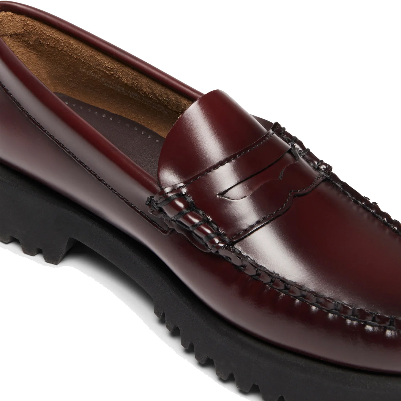 G.H.Bass Womens Weejuns 90s Penny Loafers Wine Leather - The Sporting Lodge