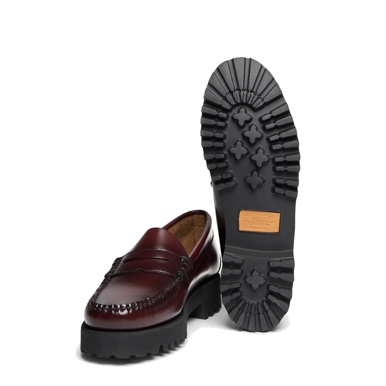 G.H.Bass Womens Weejuns 90s Penny Loafers Wine Leather - The Sporting Lodge