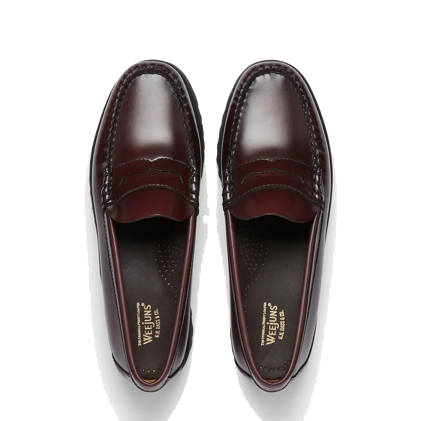 G.H.Bass Womens Weejuns 90s Penny Loafers Wine Leather - The Sporting Lodge