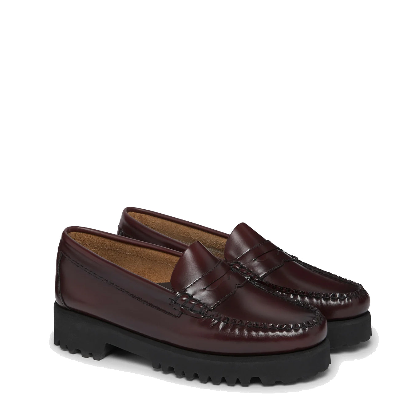 G.H.Bass Womens Weejuns 90s Penny Loafers Wine Leather - The Sporting Lodge