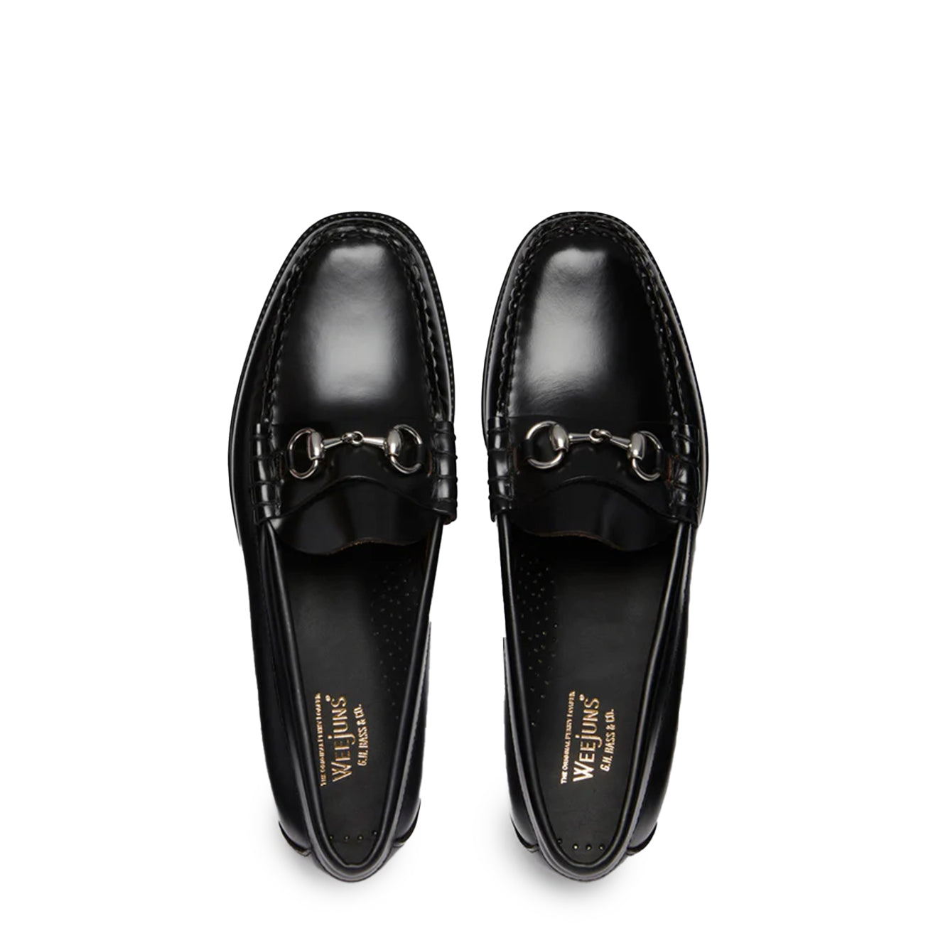 G.H Bass Easy Weejun Lincoln Moc Black Leather - The Sporting Lodge