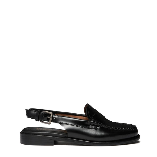 G.H Bass Womens Weejun Penny Sling Black Leather - The Sporting Lodge