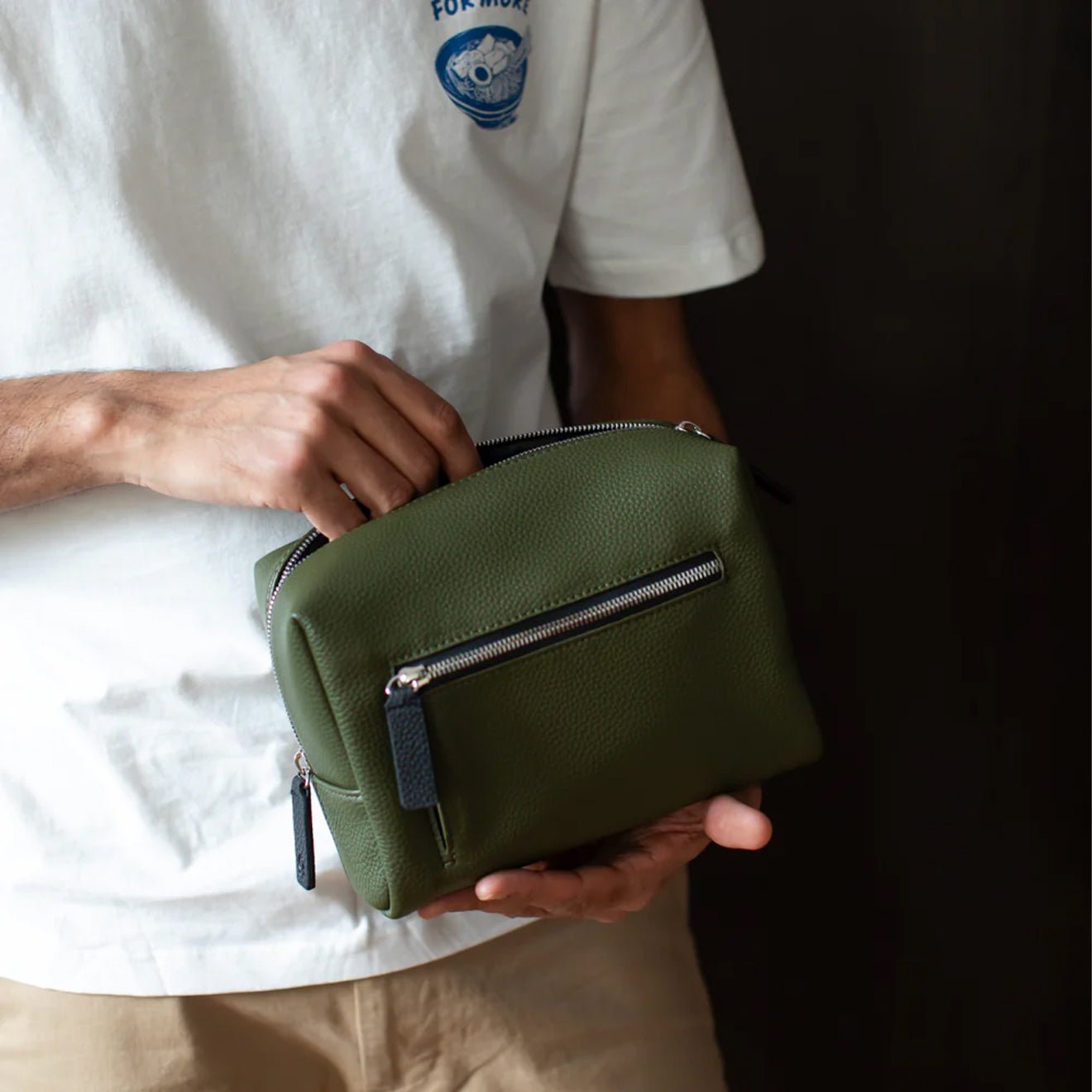 Caroline Gardner Khaki Wash Bag