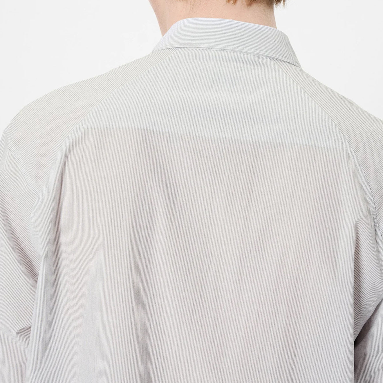 Goldwin Fine Cotton Seersucker Striped S/S Shirt Black