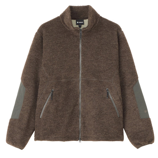 Goldwin Wool Boa Fleece Full Zip Jacket Mix Brown - The Sporting Lodge