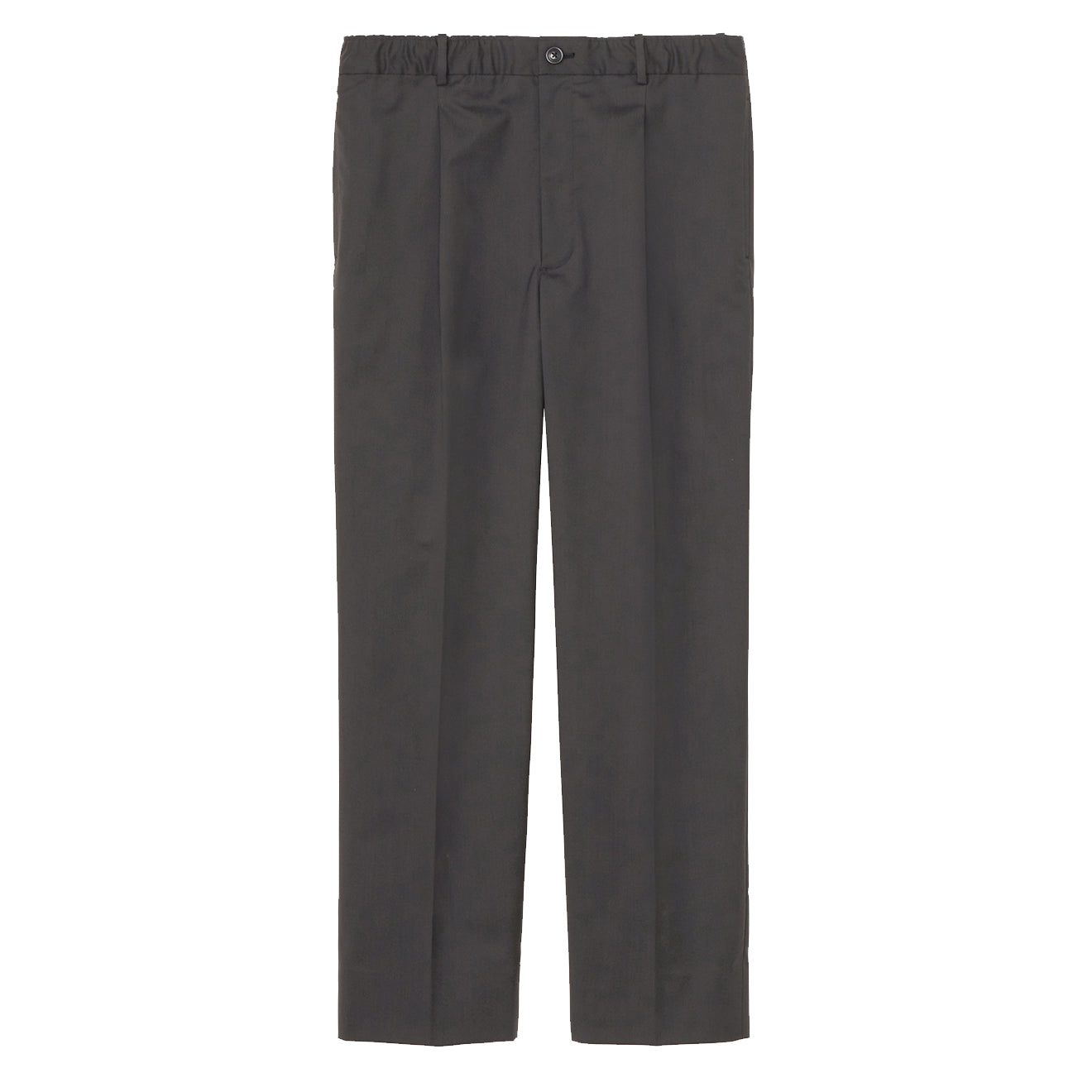 Goldwin Woolly Twill One Tuck Pants Black Gray - The Sporting Lodge