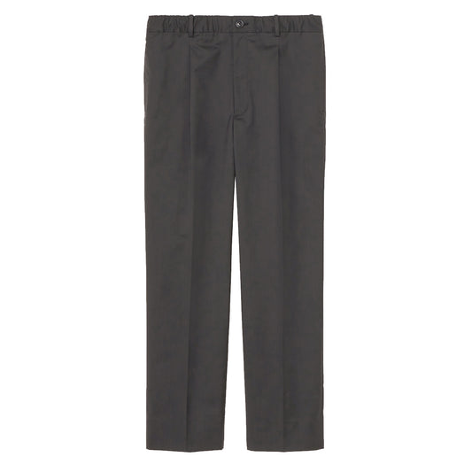 Goldwin Woolly Twill One Tuck Pants Black Gray - The Sporting Lodge