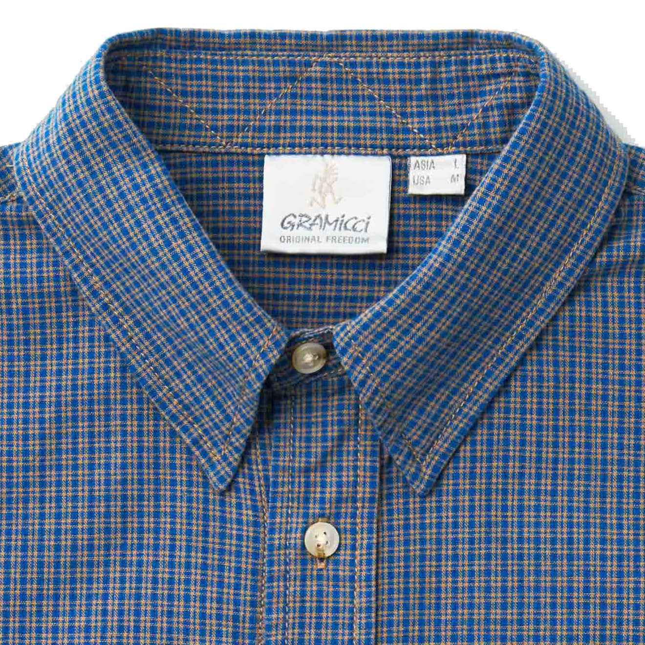 Gramicci Checkered Stance Shirt Sierra Check Navy - The Sporting Lodge