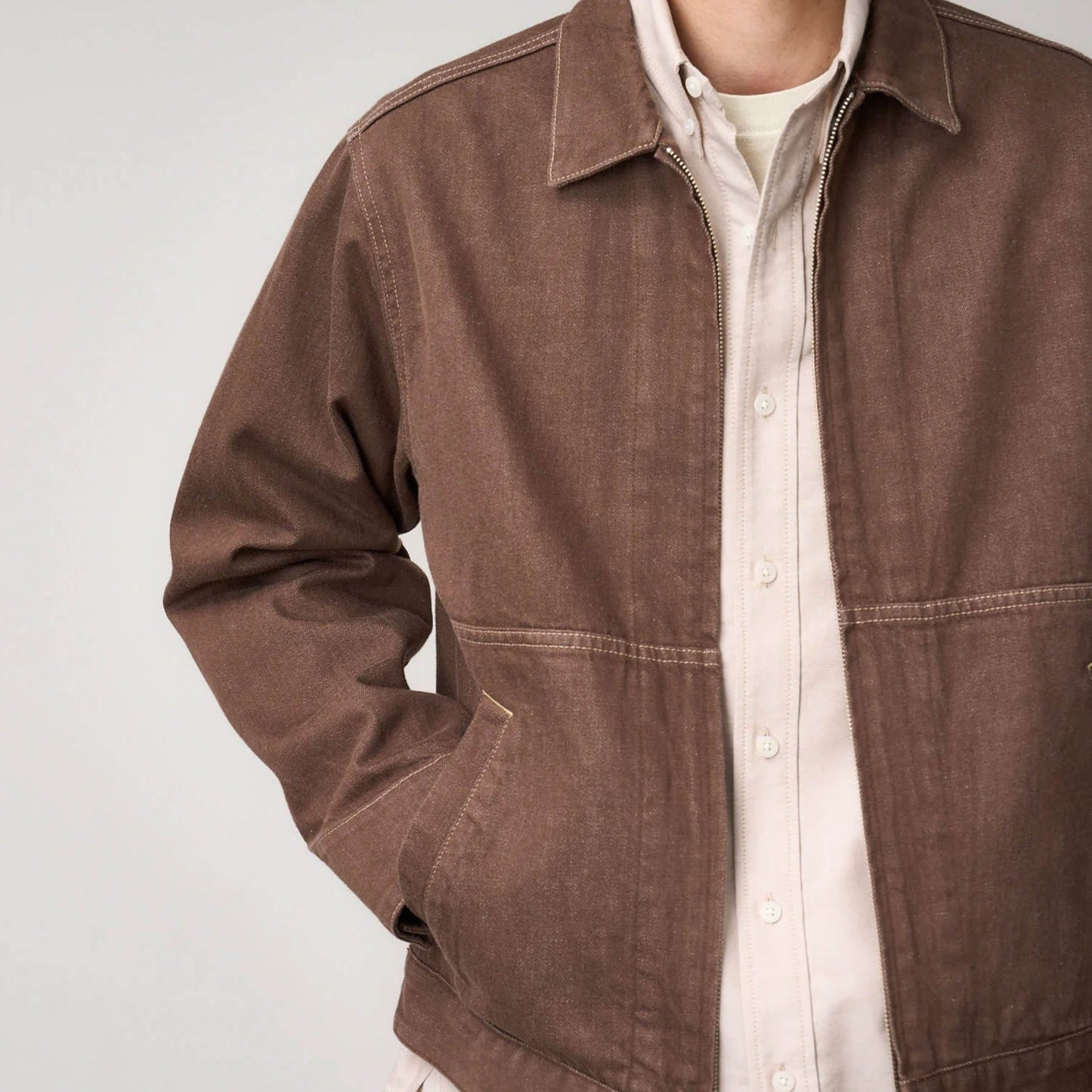 Gramicci Japanese Slub Denim Jacket Amber - The Sporting Lodge