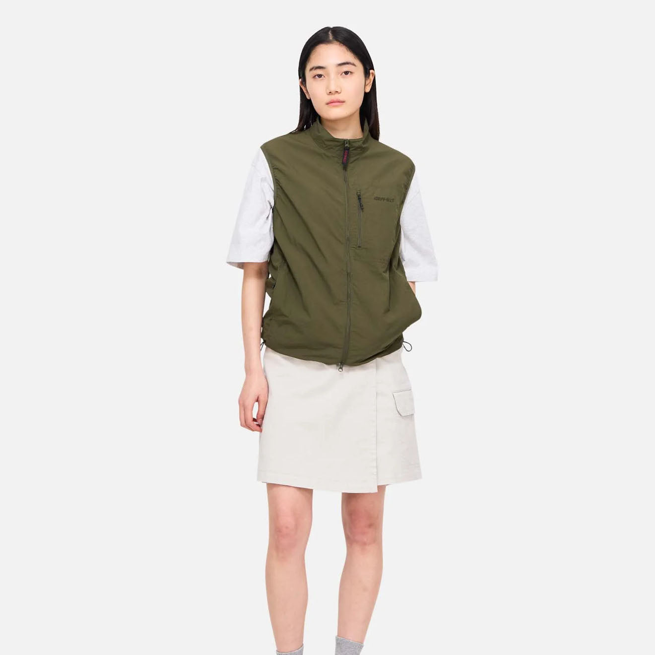 Gramicci Nylon Vest Deep Olive - The Sporting Lodge