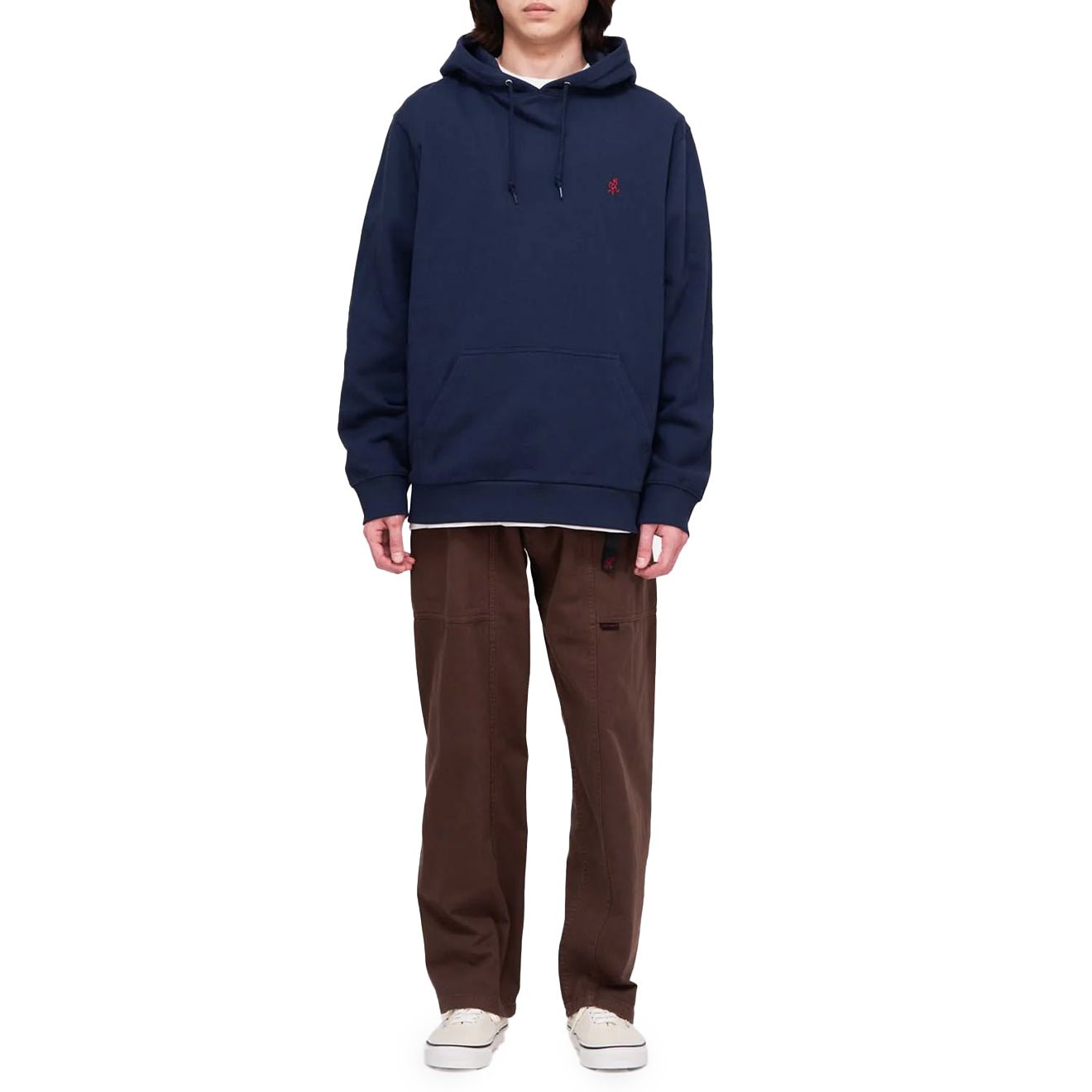 Gramicci One Point Hooded Sweatshirt Navy - The Sporting Lodge