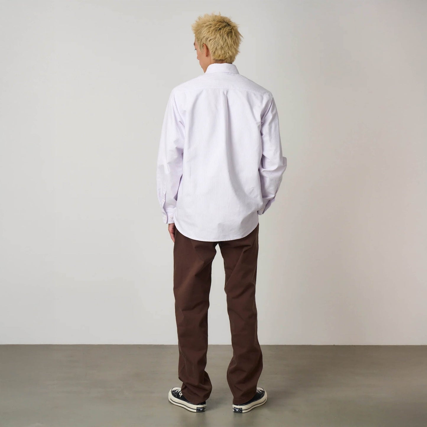 Gramicci Oxford Button Down Stance Shirt Iris Stripe - The Sporting Lodge
