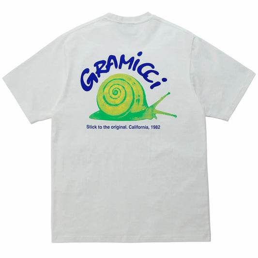 Gramicci Snail Tee White - The Sporting Lodge