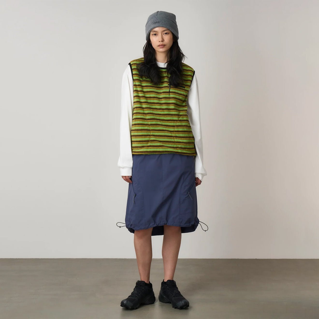 Gramicci Womens Thermal Fleece Pullover Chartreuse Stripe - The Sporting Lodge