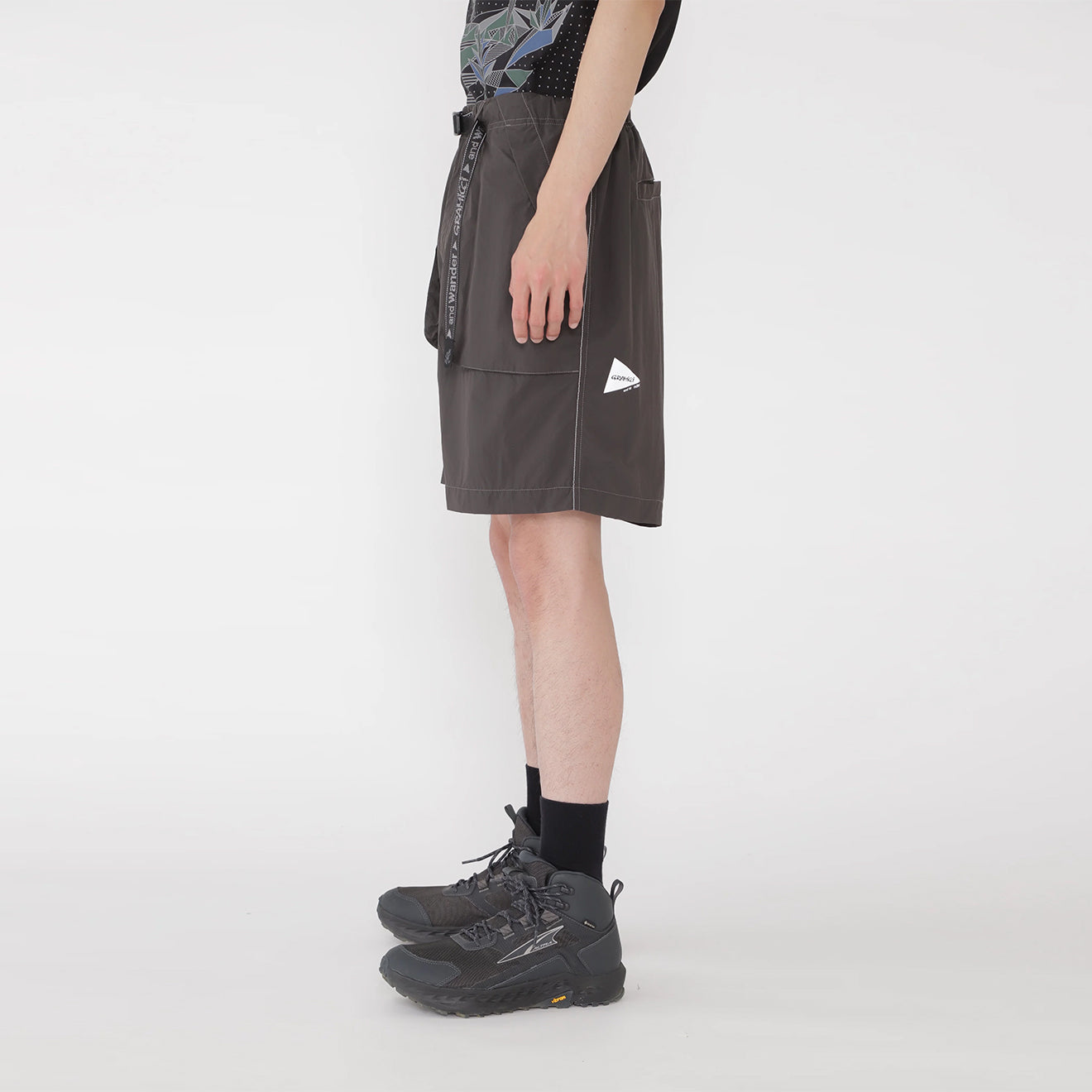 Gramicci x And Wander Brushed Nylon Short Charcoal