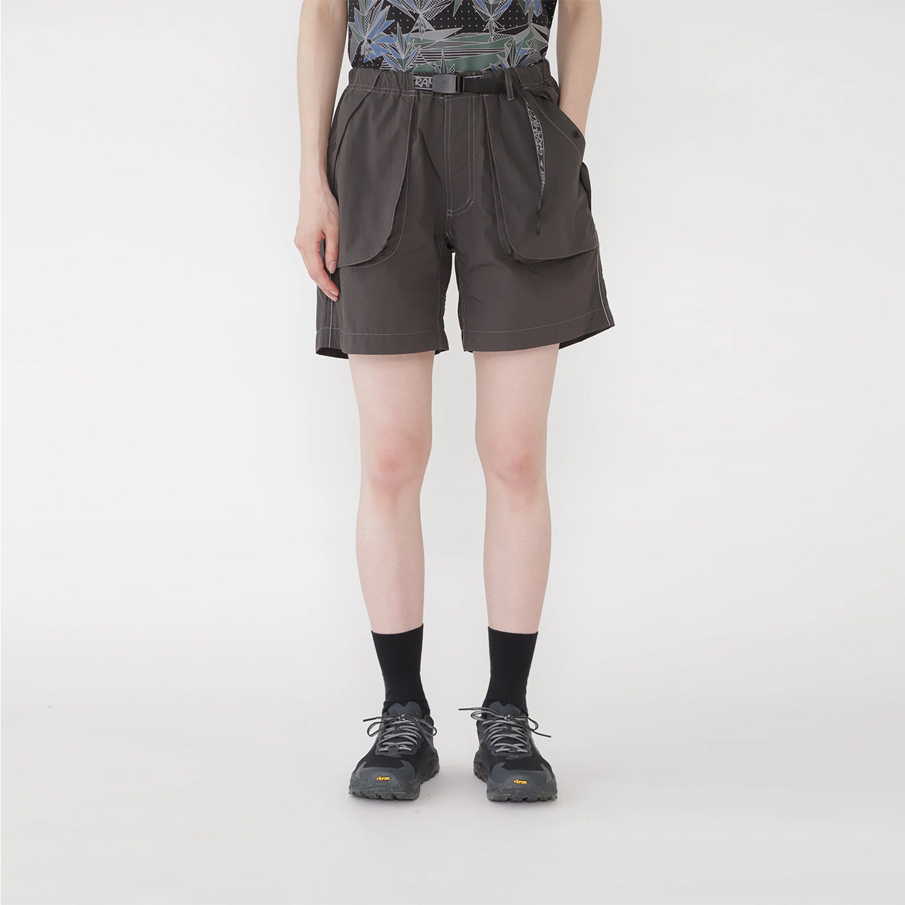 Gramicci x And Wander Brushed Nylon Short Charcoal