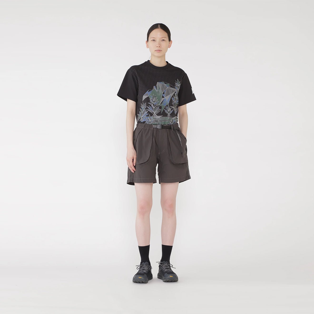 Gramicci x And Wander Brushed Nylon Short Charcoal - The Sporting Lodge