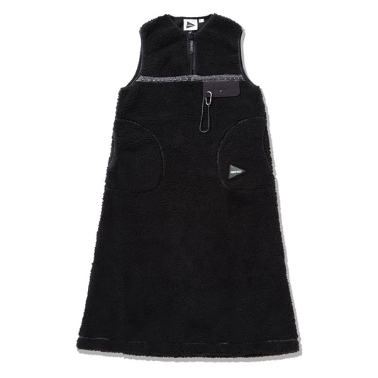 Gramicci x And Wander JQ Tape Fleece Dress Black - The Sporting Lodge