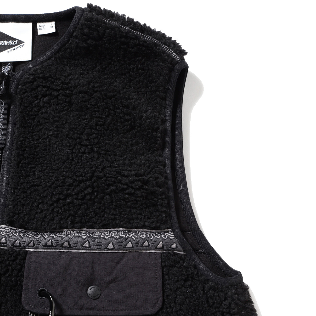 Gramicci x And Wander JQ Tape Fleece Dress Black - The Sporting Lodge