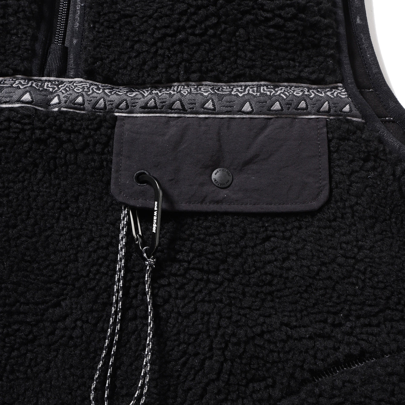 Gramicci x And Wander JQ Tape Fleece Dress Black - The Sporting Lodge