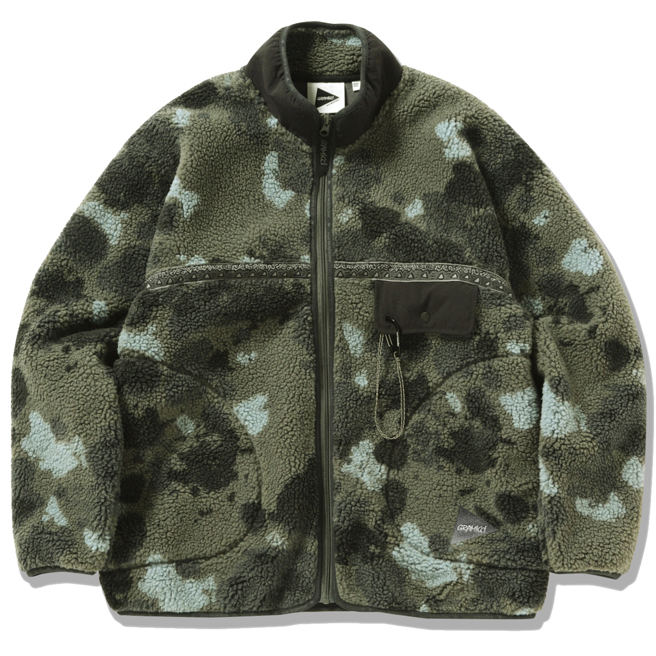 Gramicci x And Wander JQ Tape Fleece Jacket Camo - The Sporting Lodge