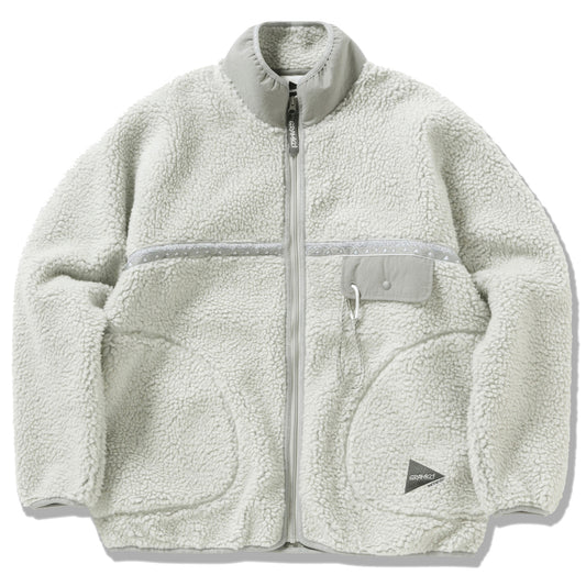 Gramicci x And Wander JQ Tape Fleece Jacket L.Gray - The Sporting Lodge