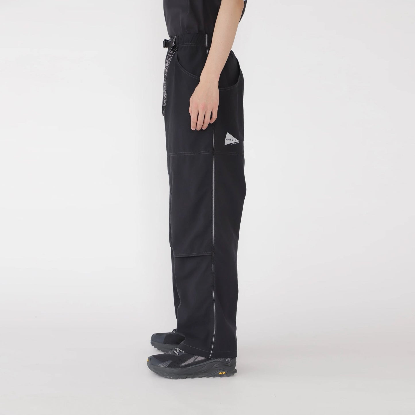 Gramicci x And Wander Womens Nylon Double Knee Pant Black - The Sporting Lodge
