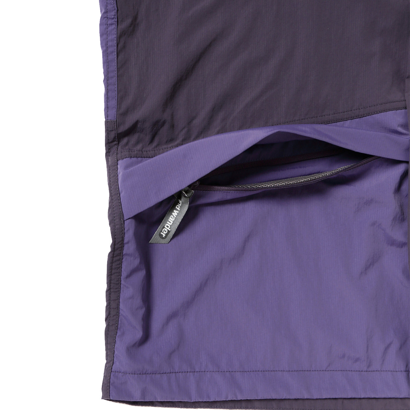 Gramicci x And Wander Patchwork Wind Hoodie Multi Purple - The Sporting Lodge