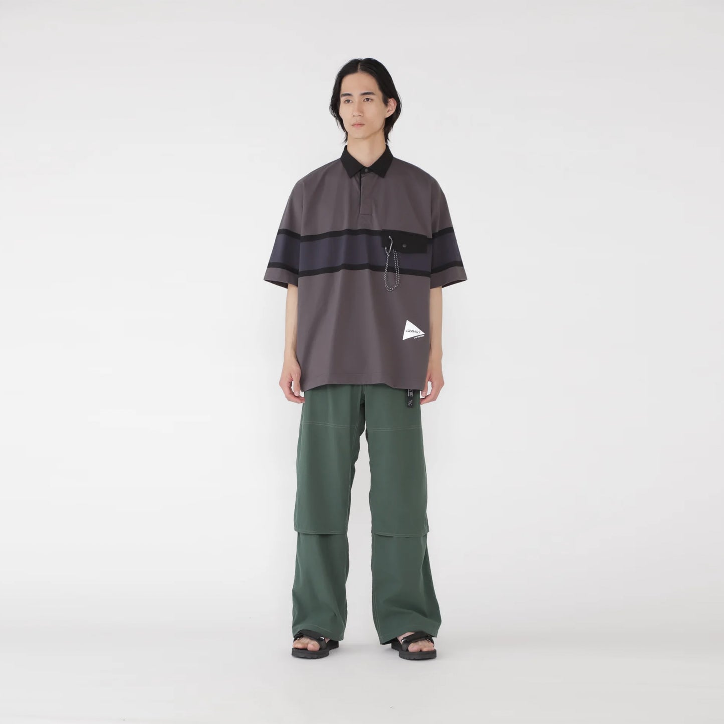 Gramicci x And Wander Tech Rugby Shirt Charcoal