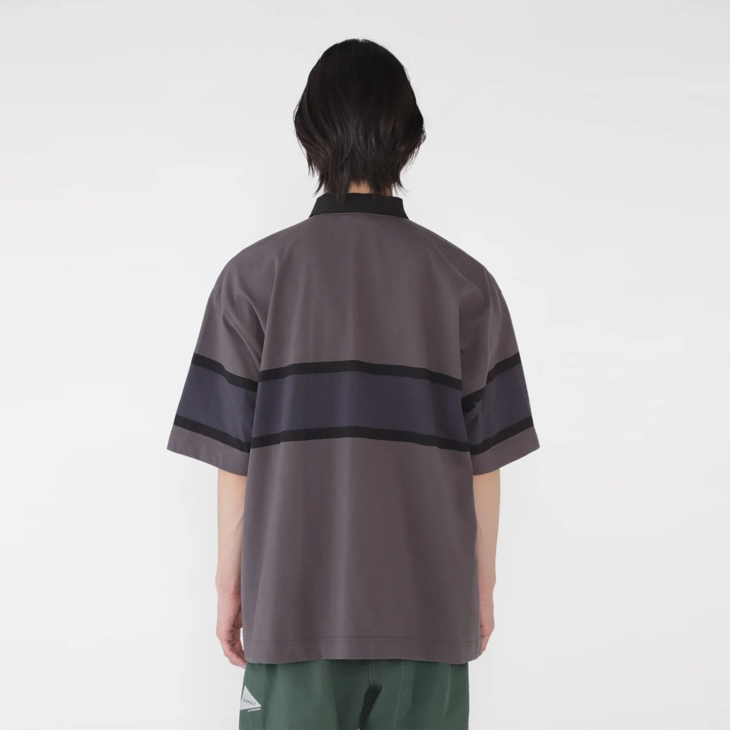 Gramicci x And Wander Tech Rugby Shirt Charcoal - The Sporting Lodge