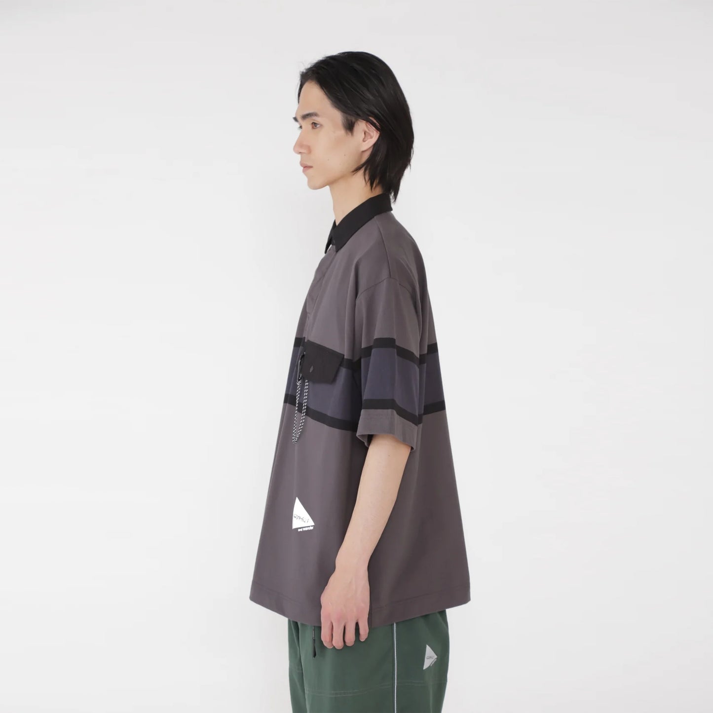 Gramicci x And Wander Tech Rugby Shirt Charcoal