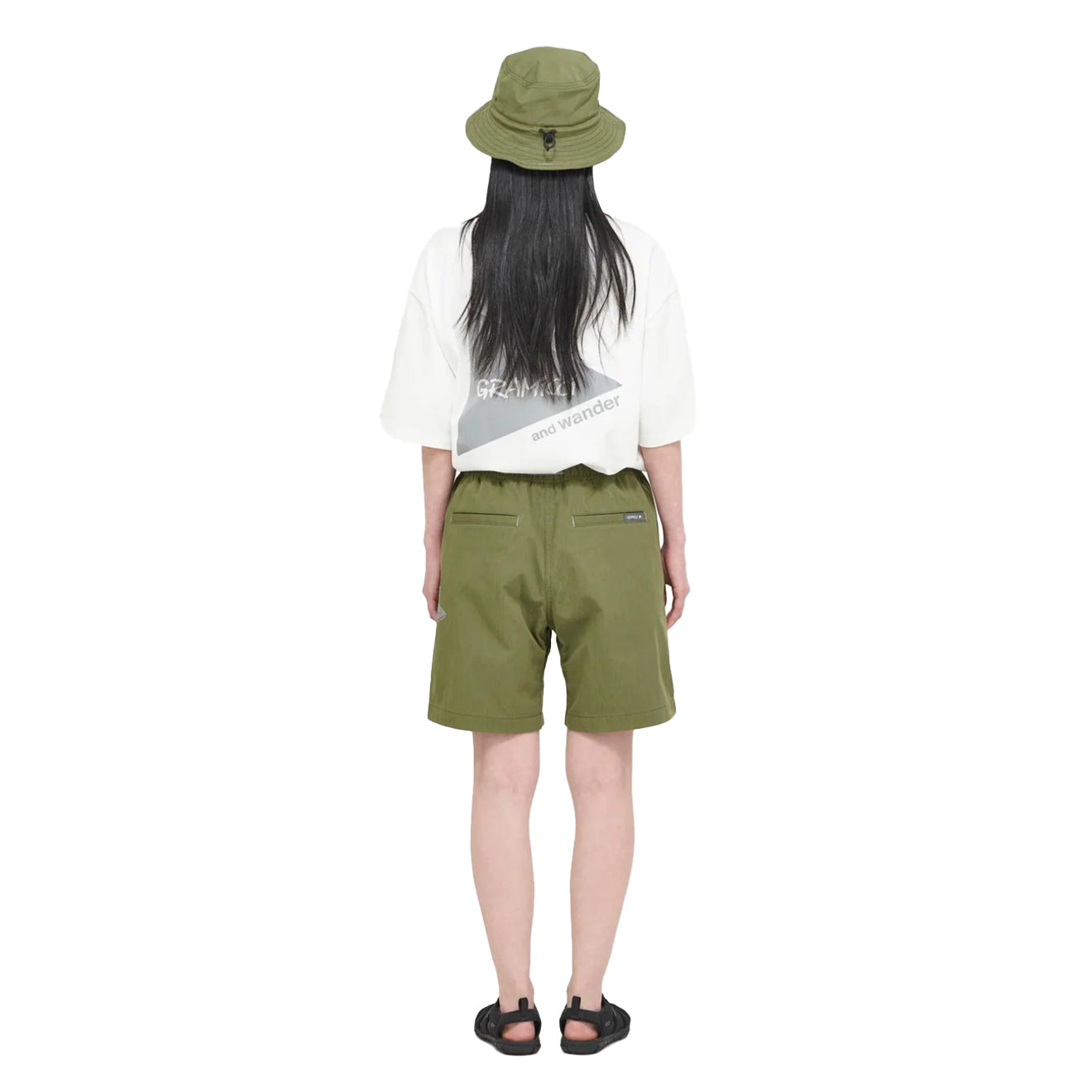 Gramicci x And Wander Women's Nyco Climbing G-Short Olive - The Sporting Lodge