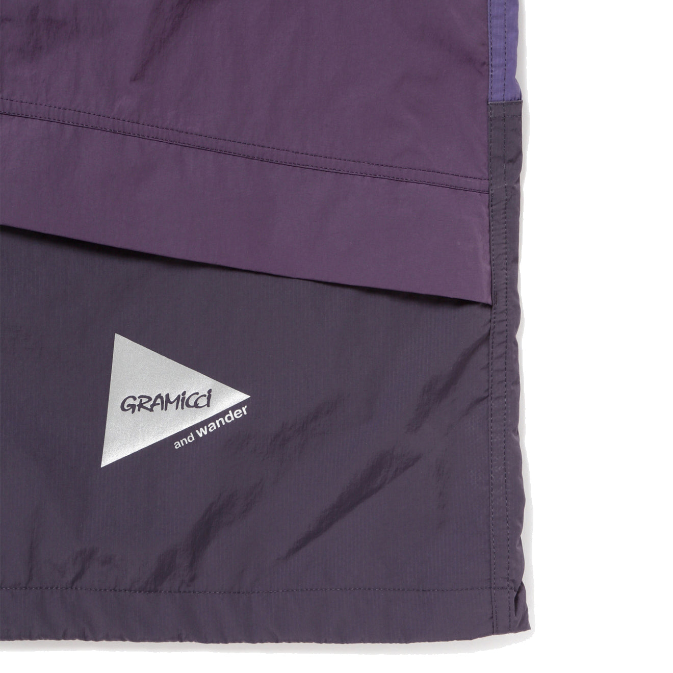 Gramicci x And Wander Women's Patchwork Wind Hoodie Multi Purple - The Sporting Lodge