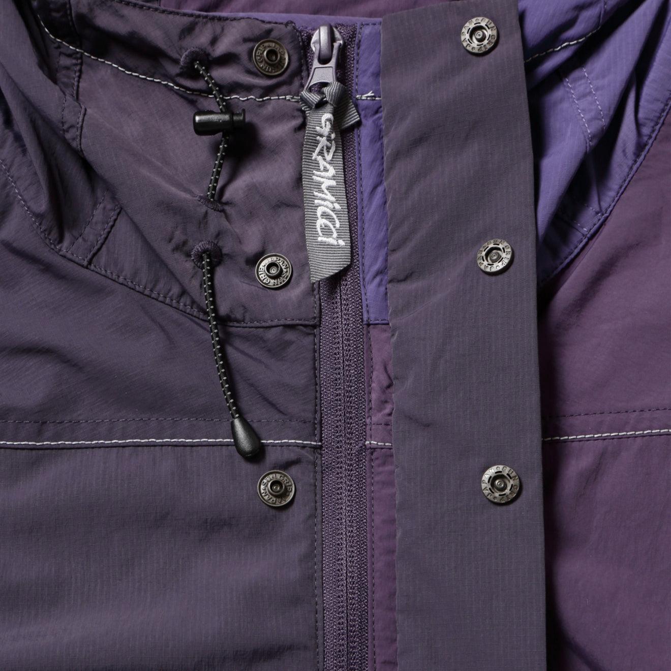 Gramicci x And Wander Women's Patchwork Wind Hoodie Multi Purple - The Sporting Lodge