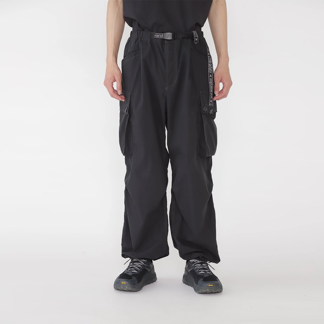 Gramicci x And Wander Womens Military Wide Pant Black - The Sporting Lodge