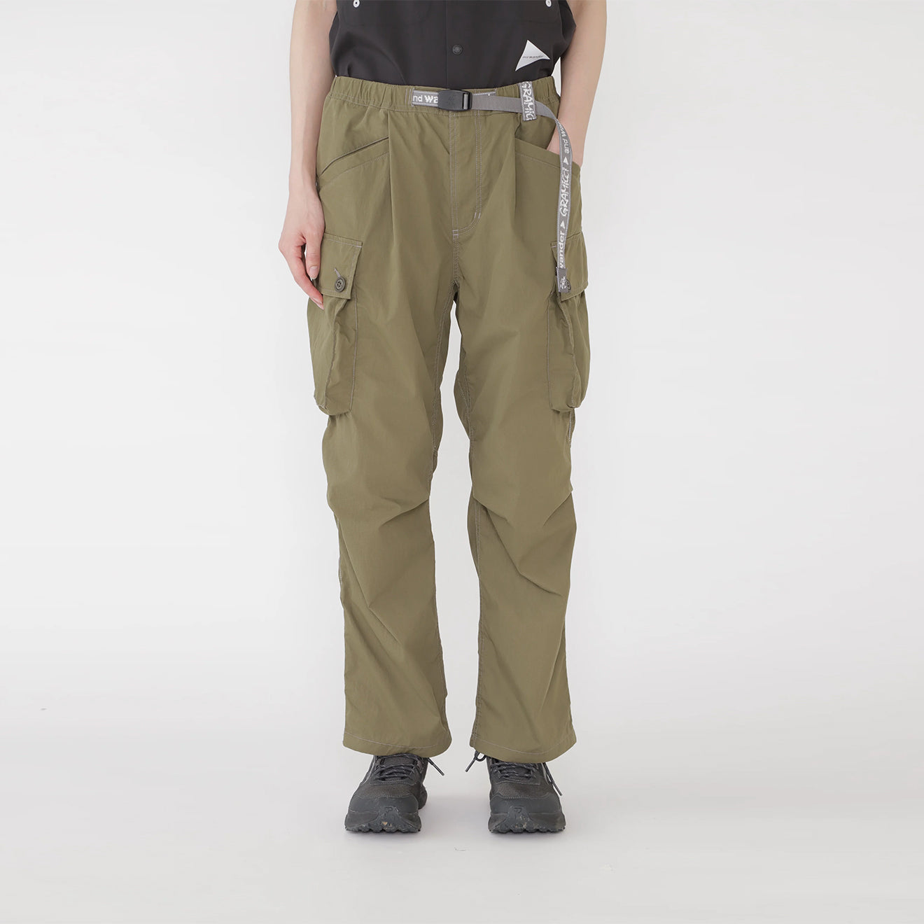 Gramicci x And Wander Womens Military Wide Pant Khaki