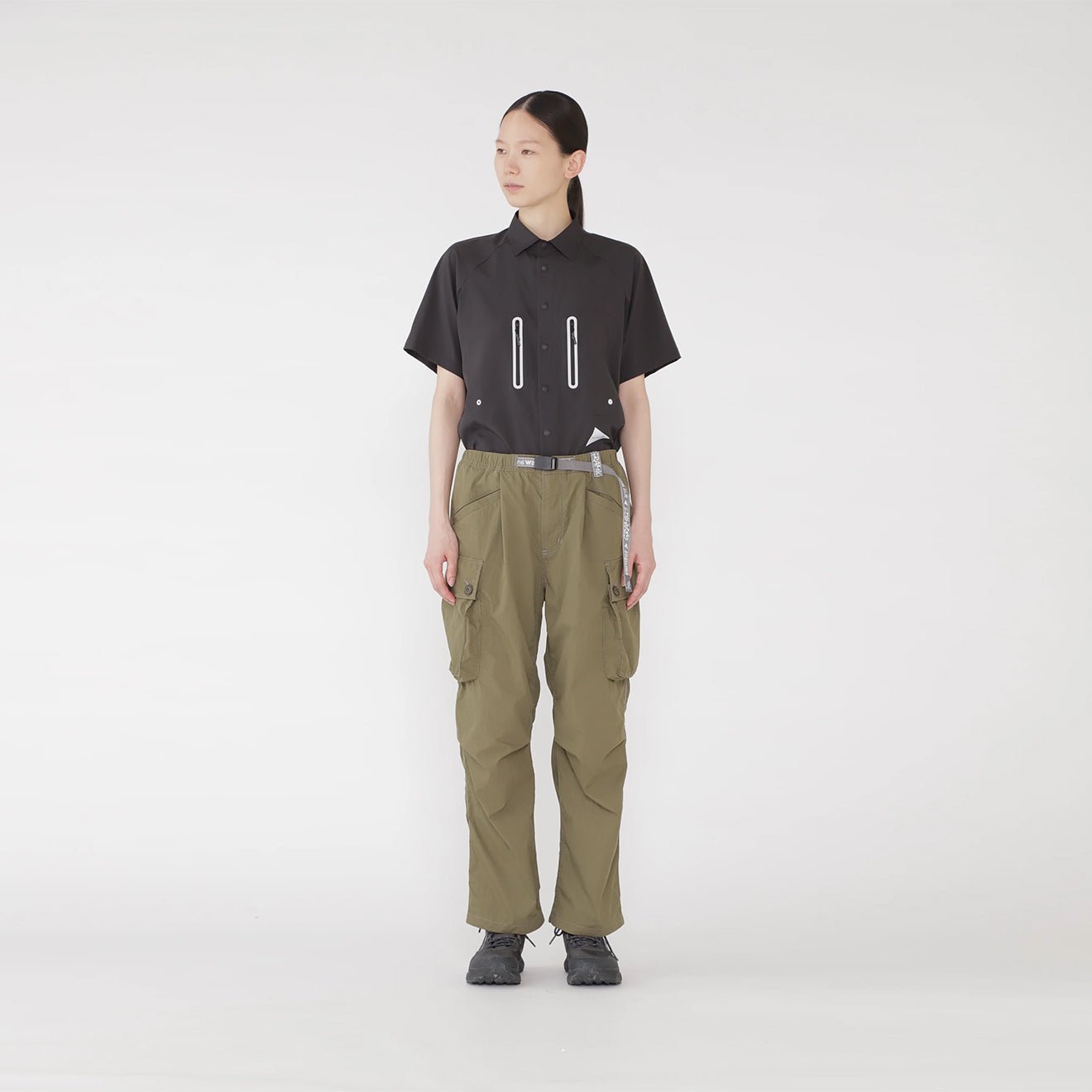 Gramicci x And Wander Womens Military Wide Pant Khaki - The Sporting Lodge