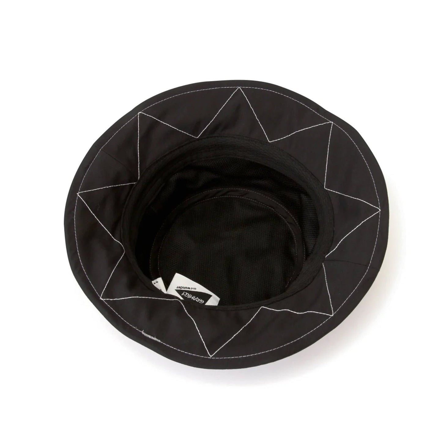Gramicci x And Wander Zigzag Stitch Hat Black - The Sporting Lodge