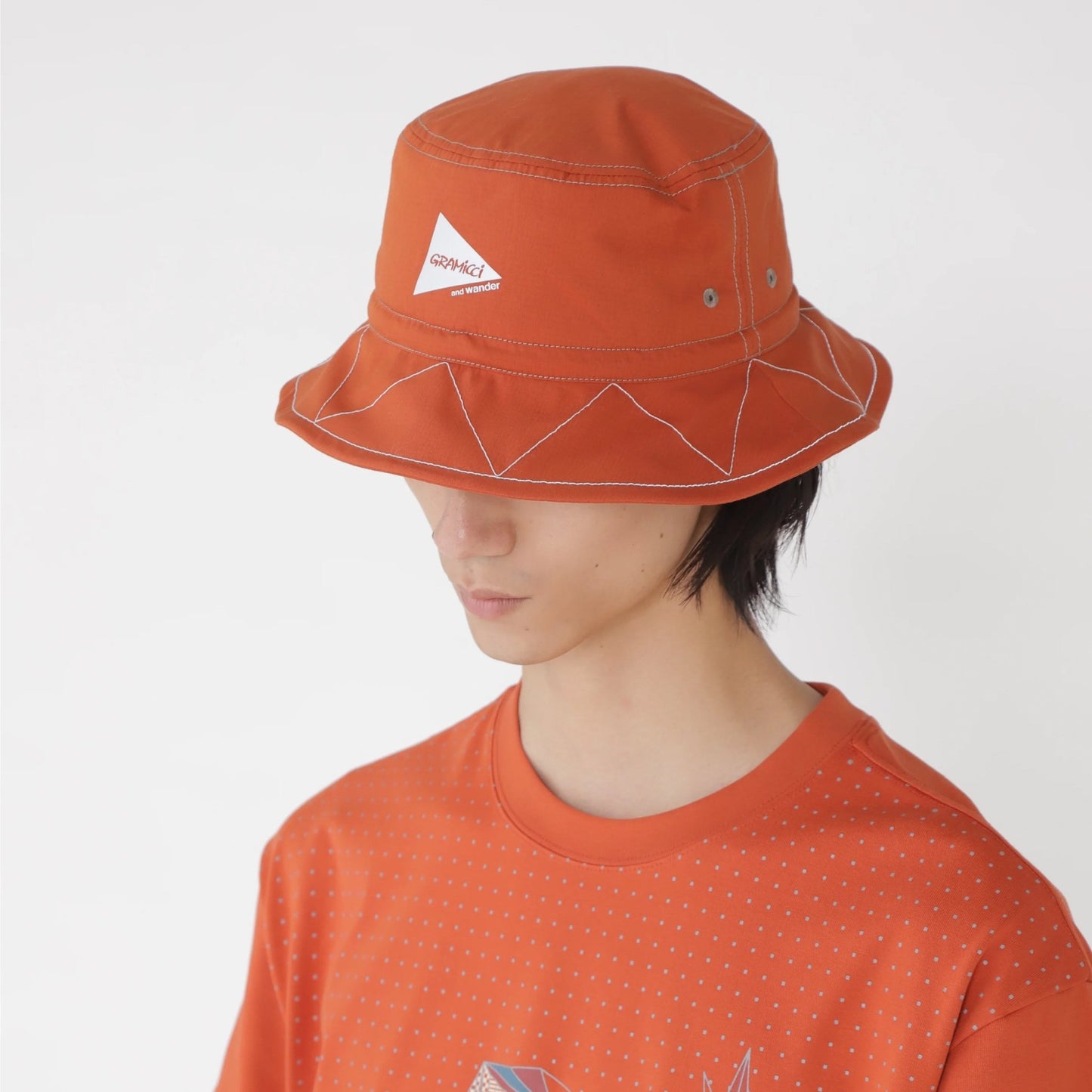 Gramicci x And Wander Zigzag Stitch Hat Red - The Sporting Lodge
