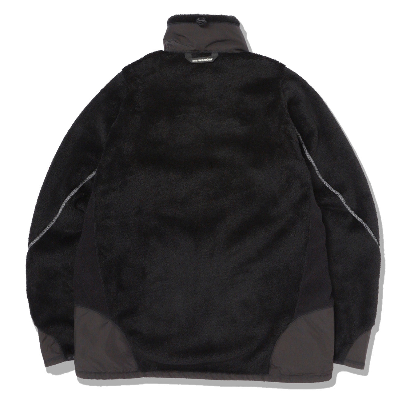 And Wander High Loft Fleece Jacket Black - The Sporting Lodge
