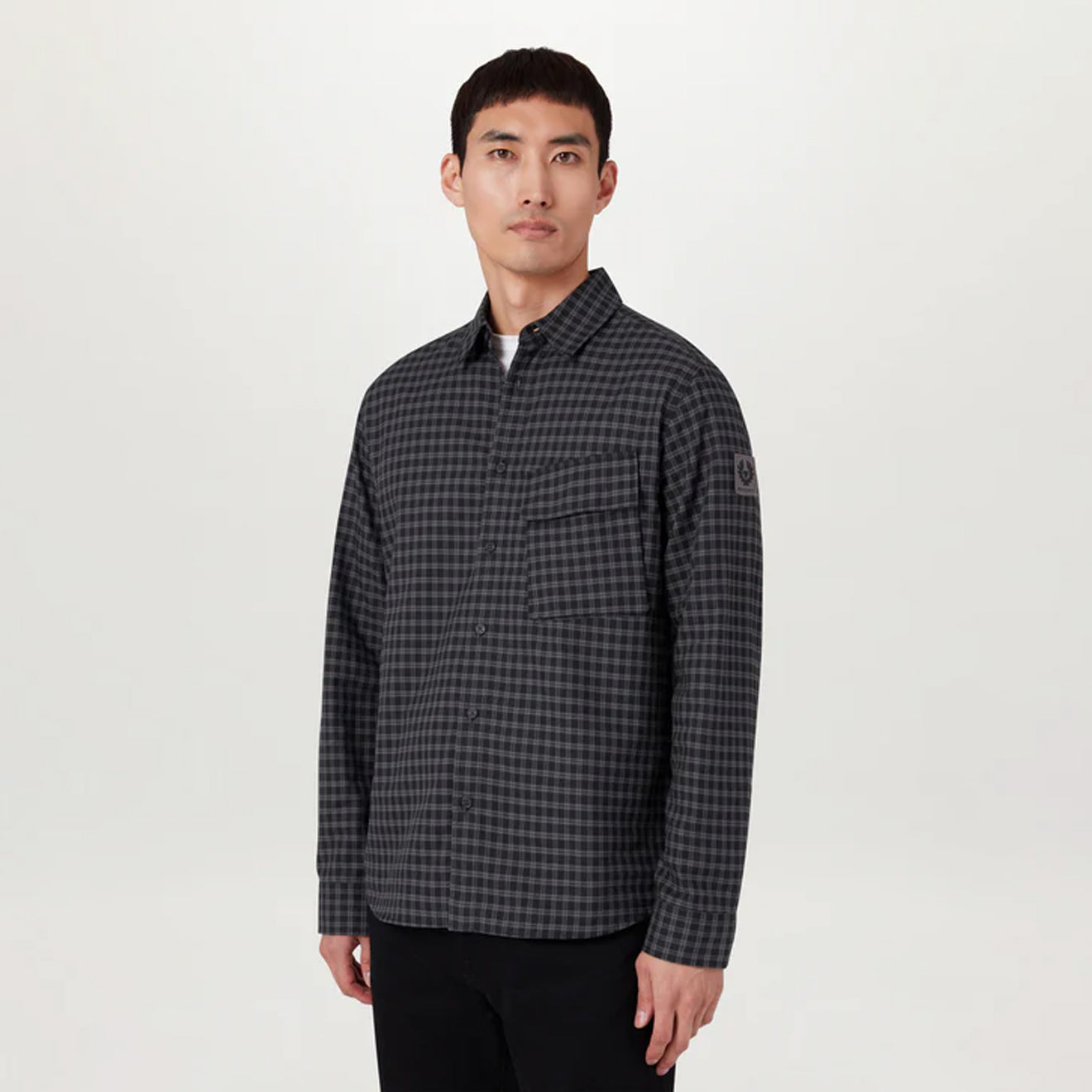 Belstaff Scale Shirt Black / Tornado Grey