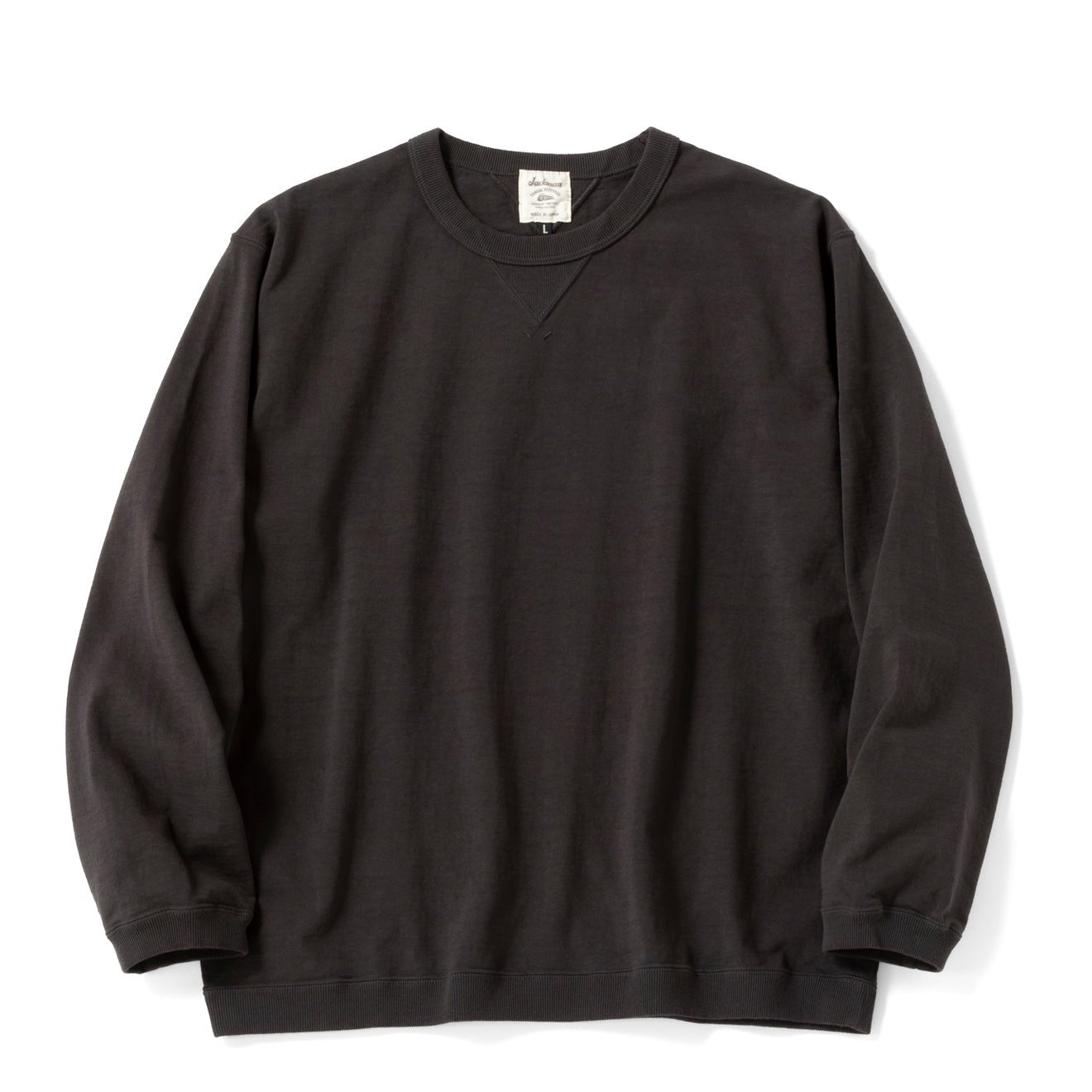 Jackman Dotsume Rib L/S T-shirt Ink Black - The Sporting Lodge