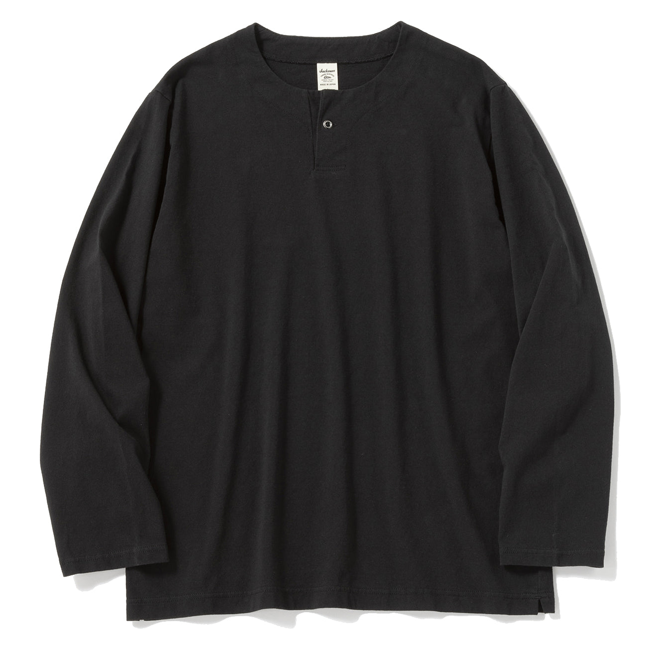Jackman L/S Henleyneck T-Shirt Black - The Sporting Lodge