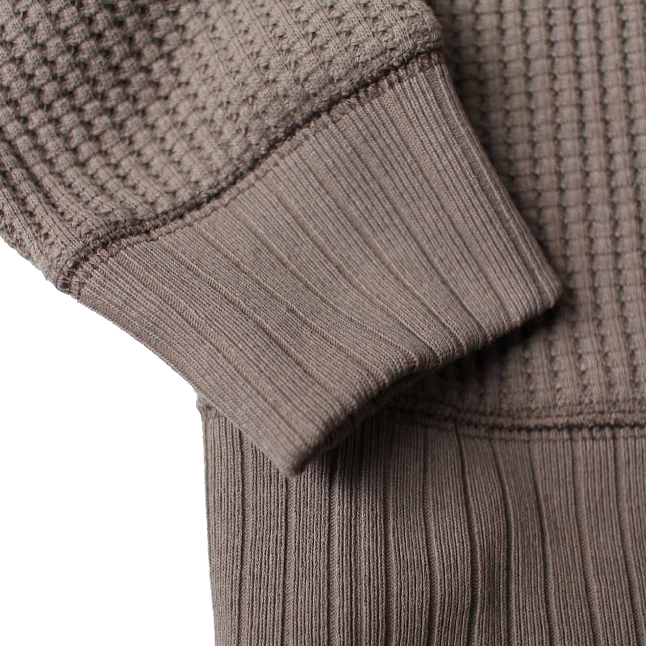 Jackman Waffle Mid-Neck Taupe - The Sporting Lodge