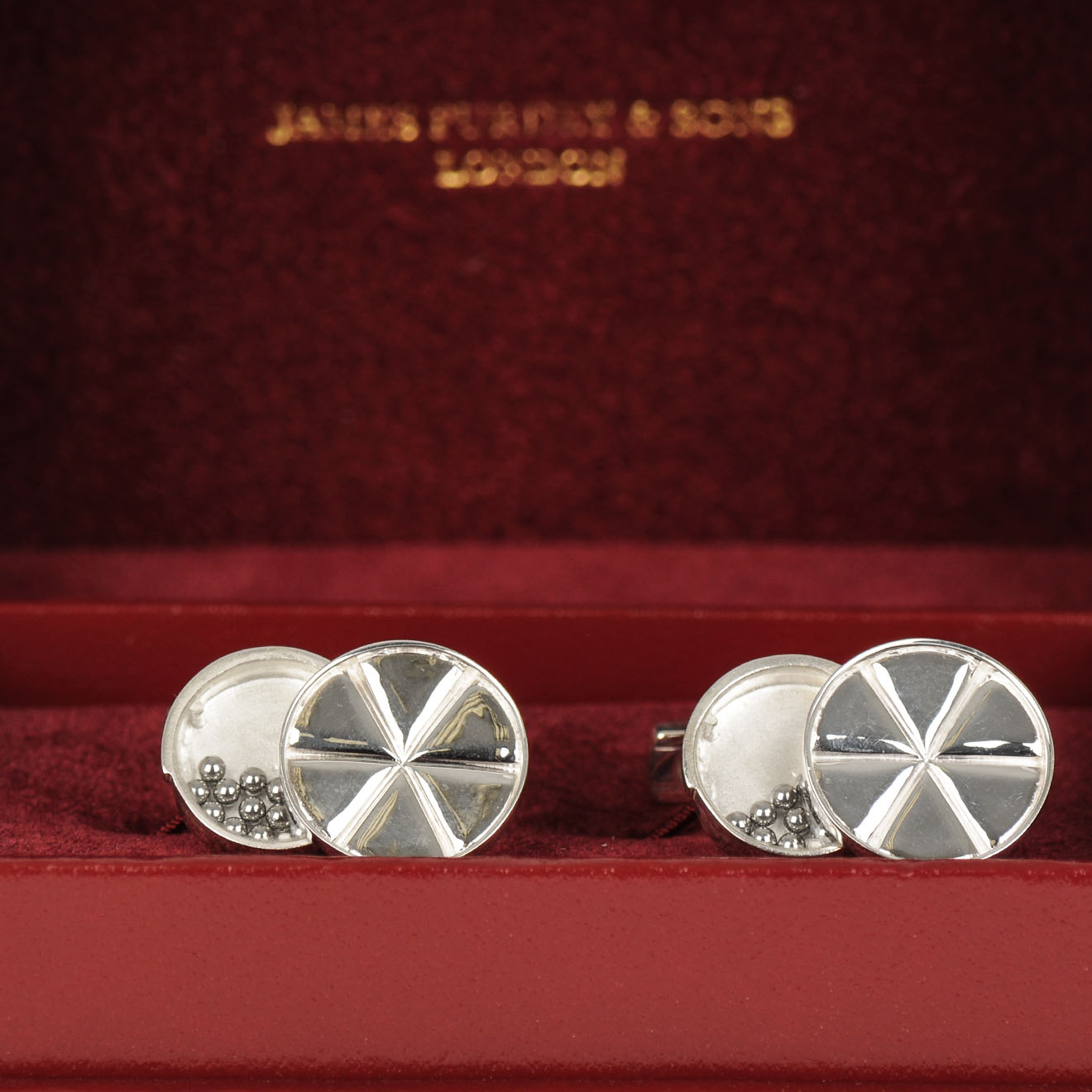 Purdey Opening Shell Cufflinks Silver - The Sporting Lodge