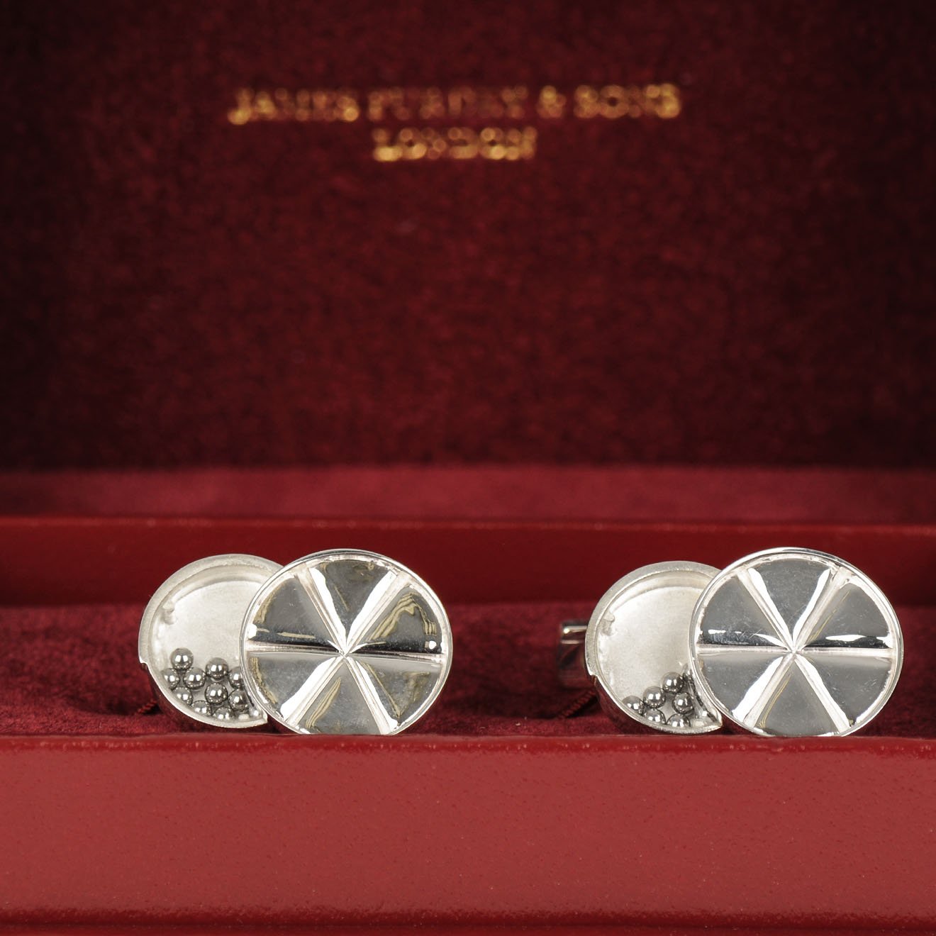 Purdey Opening Shell Cufflinks Silver - The Sporting Lodge