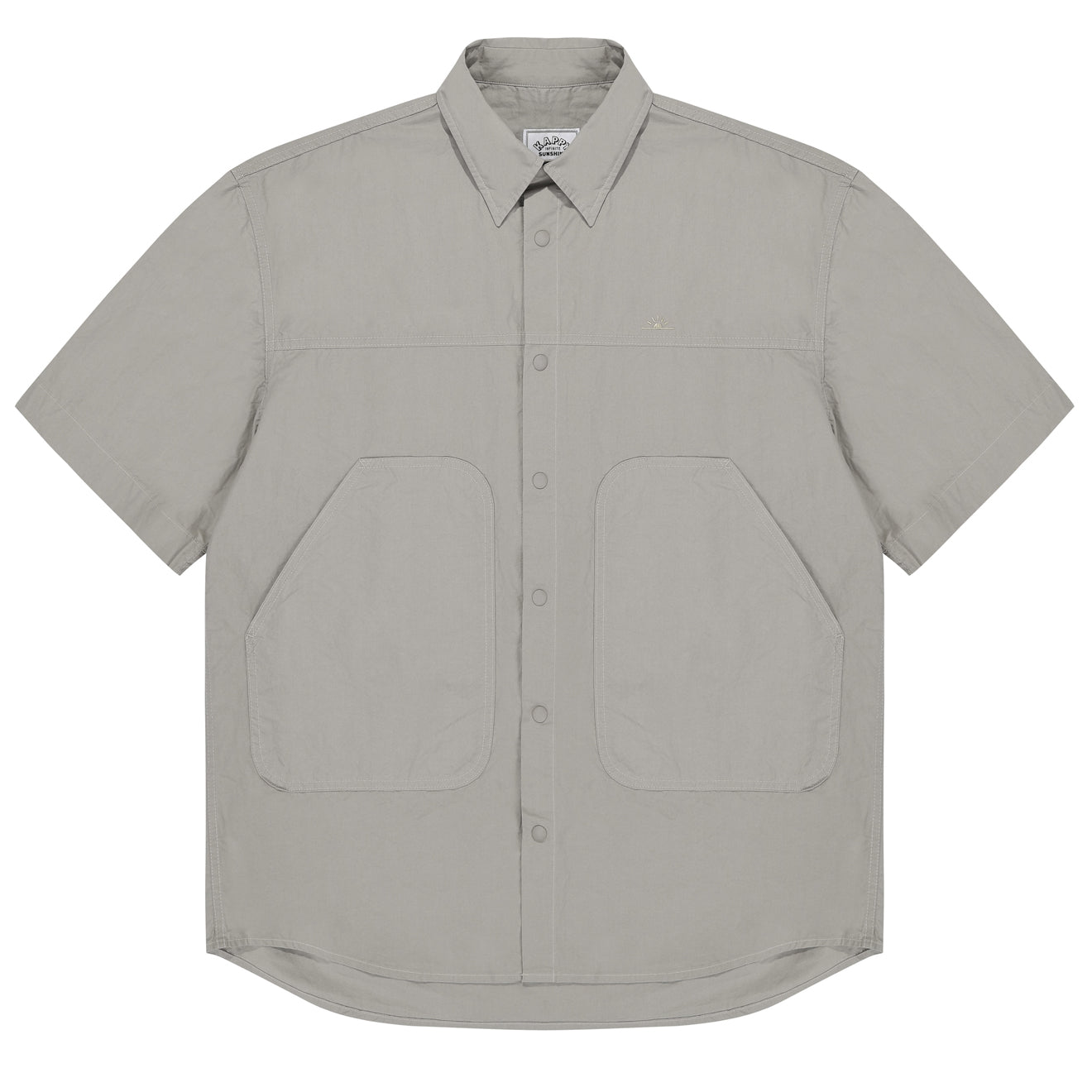 Kappy Cotton Snap Half Shirt Light Gray - The Sporting Lodge
