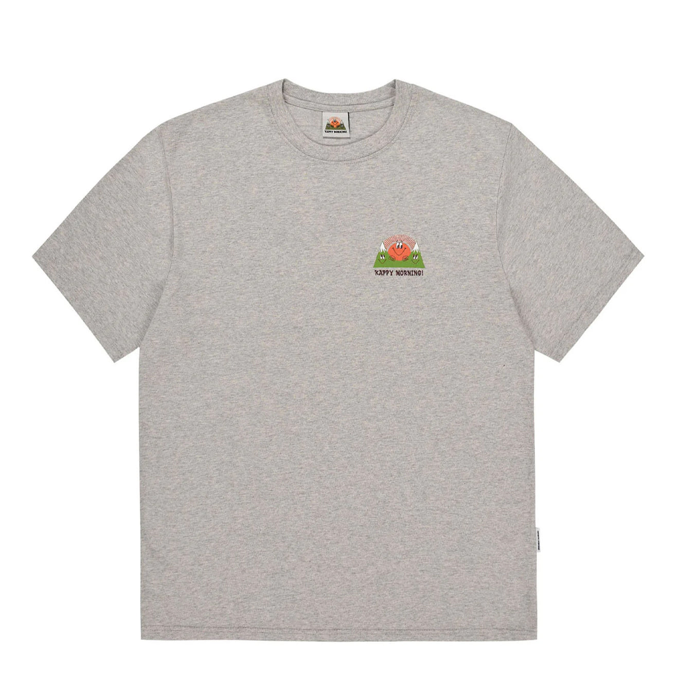 Kappy Kappy Morning Half T-Shirt Toru Fukuda Edition Melange Gray