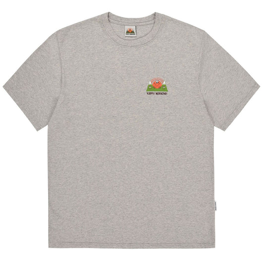 Kappy Kappy Morning Half T-Shirt Toru Fukuda Edition Melange Gray - The Sporting Lodge