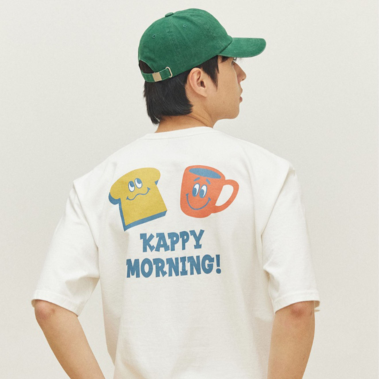 Kappy Kappy Morning Half T-Shirt Toru Fukuda Edition White - The Sporting Lodge